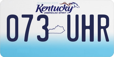 KY license plate 073UHR