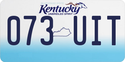 KY license plate 073UIT