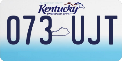 KY license plate 073UJT