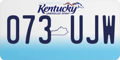 KY license plate 073UJW