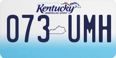 KY license plate 073UMH