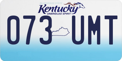 KY license plate 073UMT