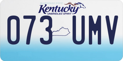 KY license plate 073UMV