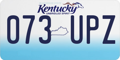 KY license plate 073UPZ