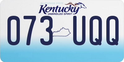 KY license plate 073UQQ