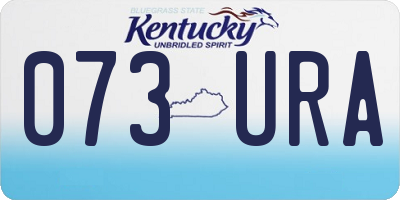 KY license plate 073URA