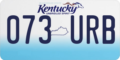 KY license plate 073URB
