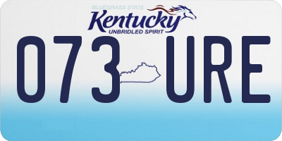 KY license plate 073URE