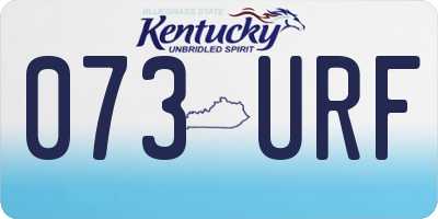 KY license plate 073URF