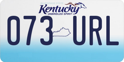 KY license plate 073URL