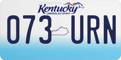KY license plate 073URN
