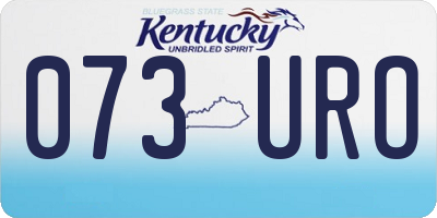 KY license plate 073URO