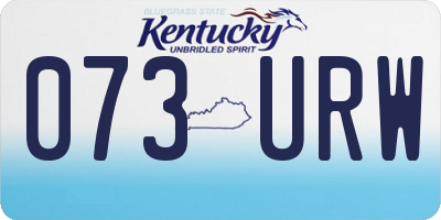 KY license plate 073URW