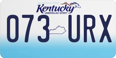 KY license plate 073URX