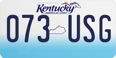 KY license plate 073USG