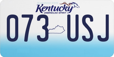KY license plate 073USJ
