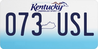 KY license plate 073USL