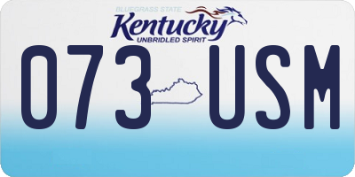 KY license plate 073USM