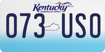 KY license plate 073USO