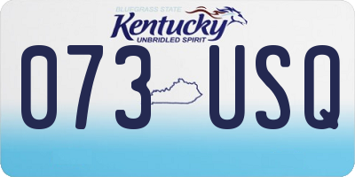 KY license plate 073USQ