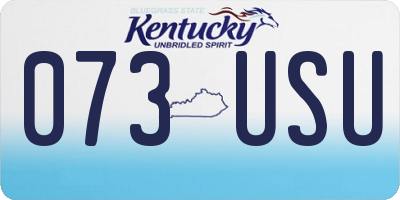 KY license plate 073USU