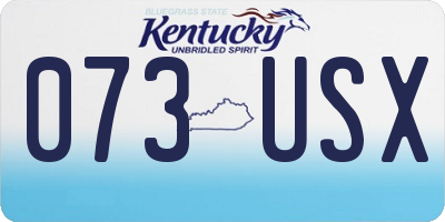 KY license plate 073USX
