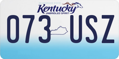 KY license plate 073USZ
