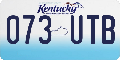 KY license plate 073UTB