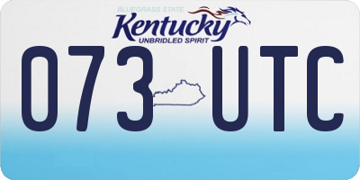 KY license plate 073UTC