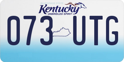 KY license plate 073UTG