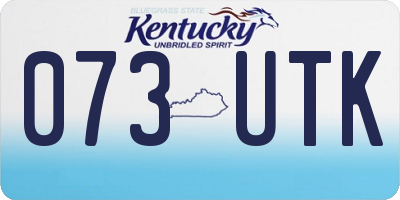 KY license plate 073UTK