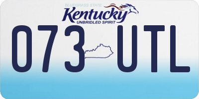 KY license plate 073UTL
