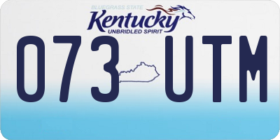 KY license plate 073UTM