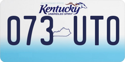 KY license plate 073UTO