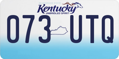 KY license plate 073UTQ