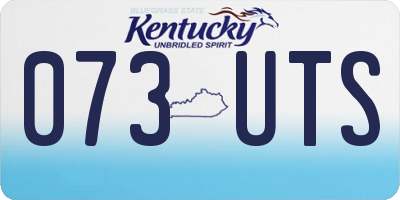 KY license plate 073UTS