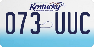KY license plate 073UUC