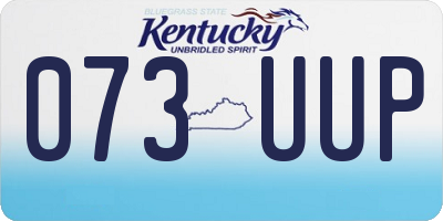 KY license plate 073UUP