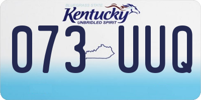 KY license plate 073UUQ