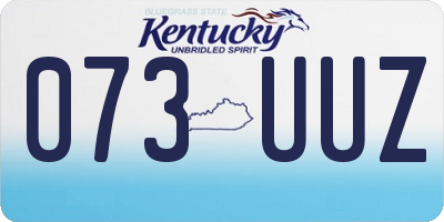 KY license plate 073UUZ