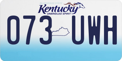 KY license plate 073UWH