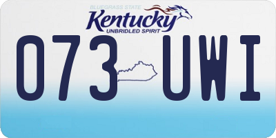 KY license plate 073UWI