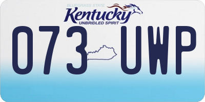 KY license plate 073UWP