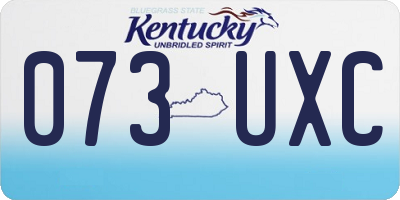 KY license plate 073UXC
