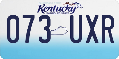 KY license plate 073UXR