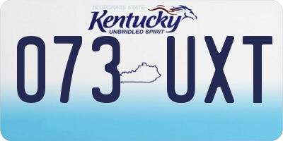 KY license plate 073UXT