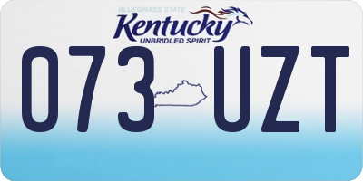 KY license plate 073UZT