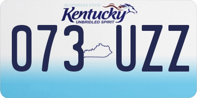 KY license plate 073UZZ