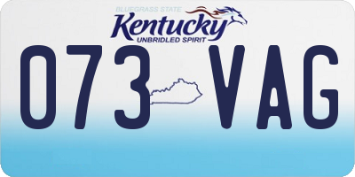 KY license plate 073VAG