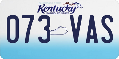 KY license plate 073VAS